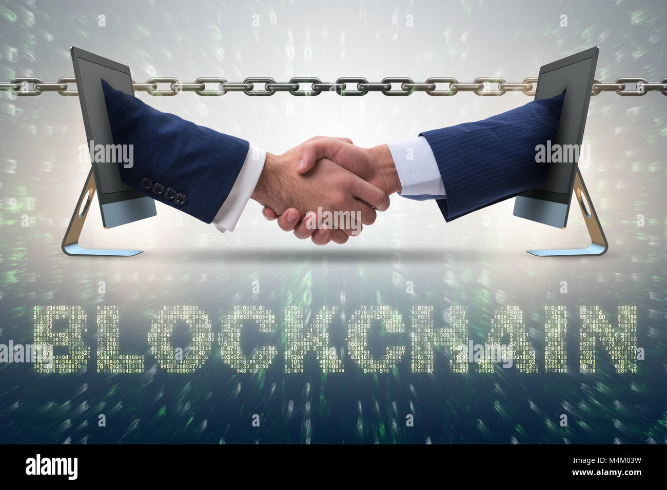 Concept of blockchain in modern business Stock Photo - Alamy