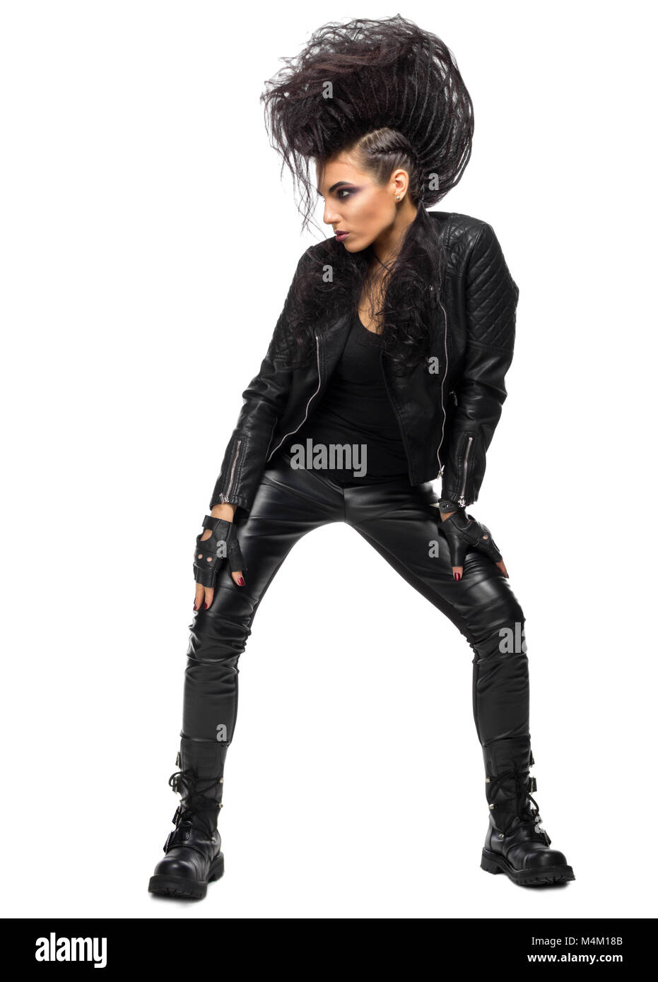 Young woman rock star isolated Stock Photo