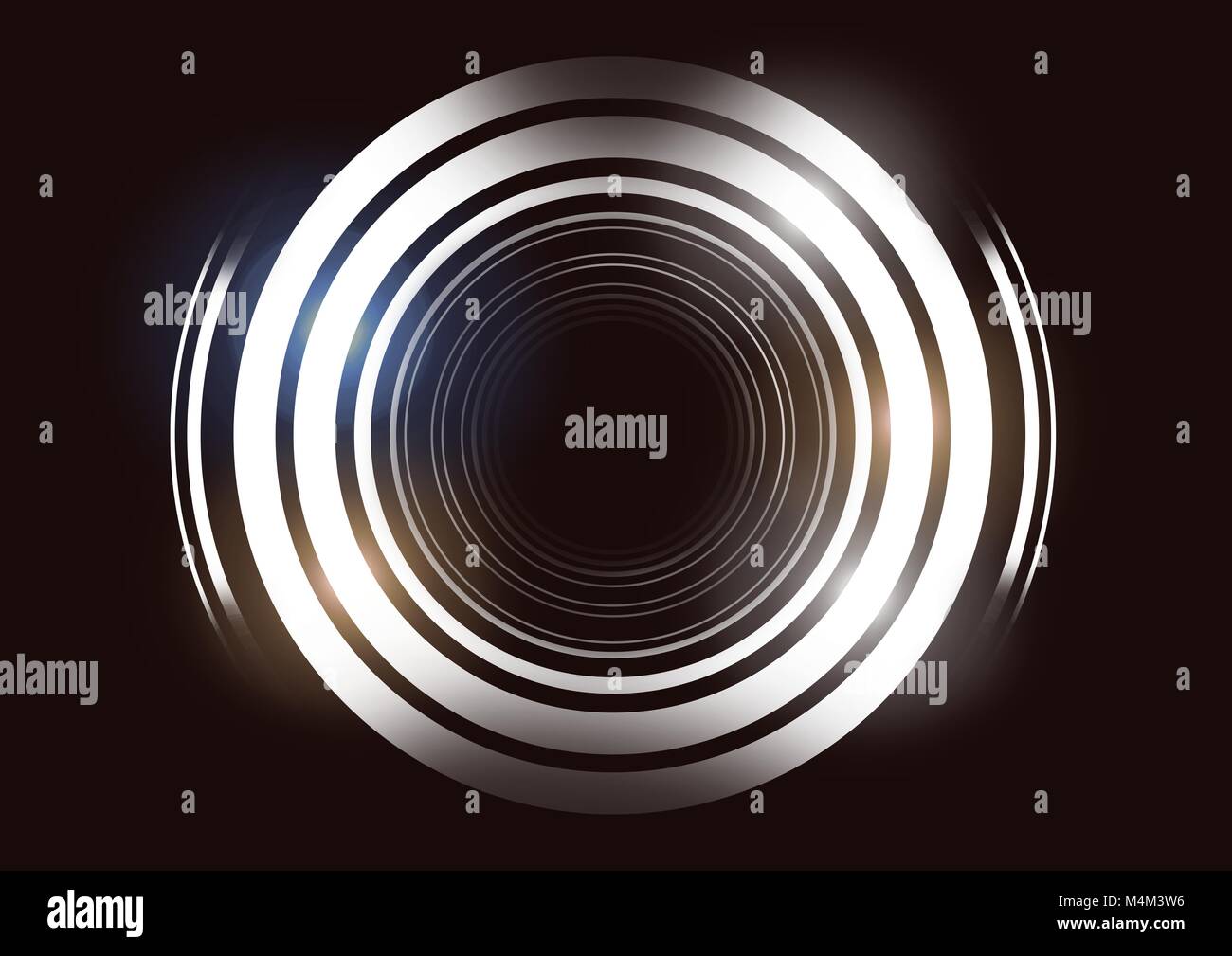 Glowing circles on black background Stock Photo - Alamy