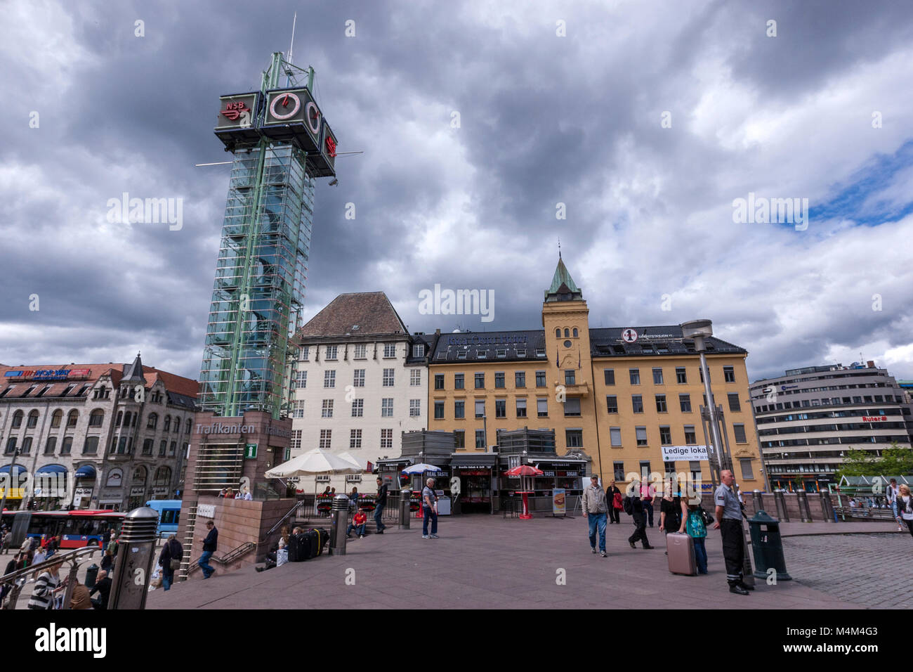 Oslo Central Station, Square Oslo, Norway Stock Photo