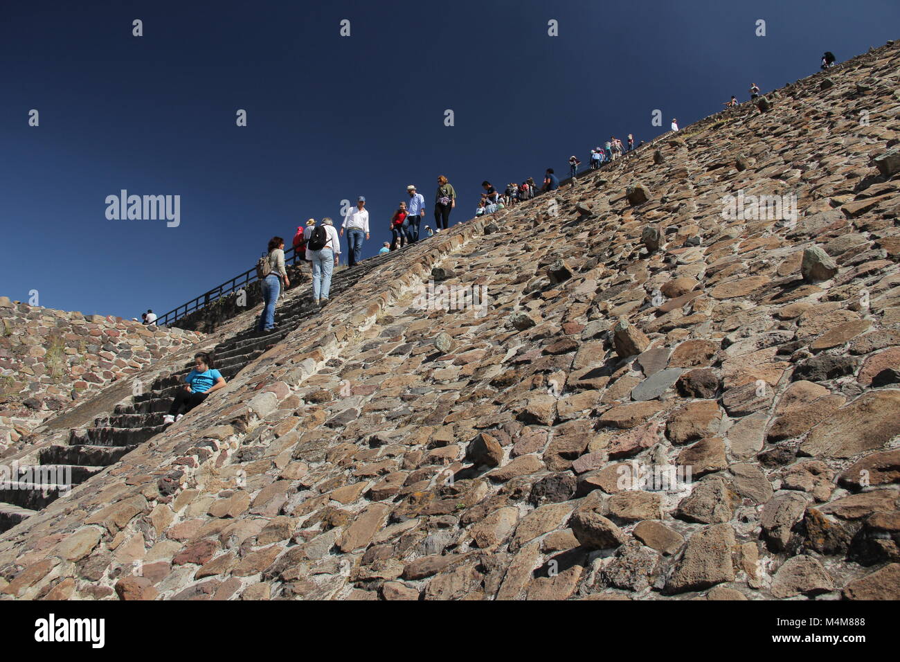 Teotihuacan. Mexico. Pyramid of the Sun. Stock Photo