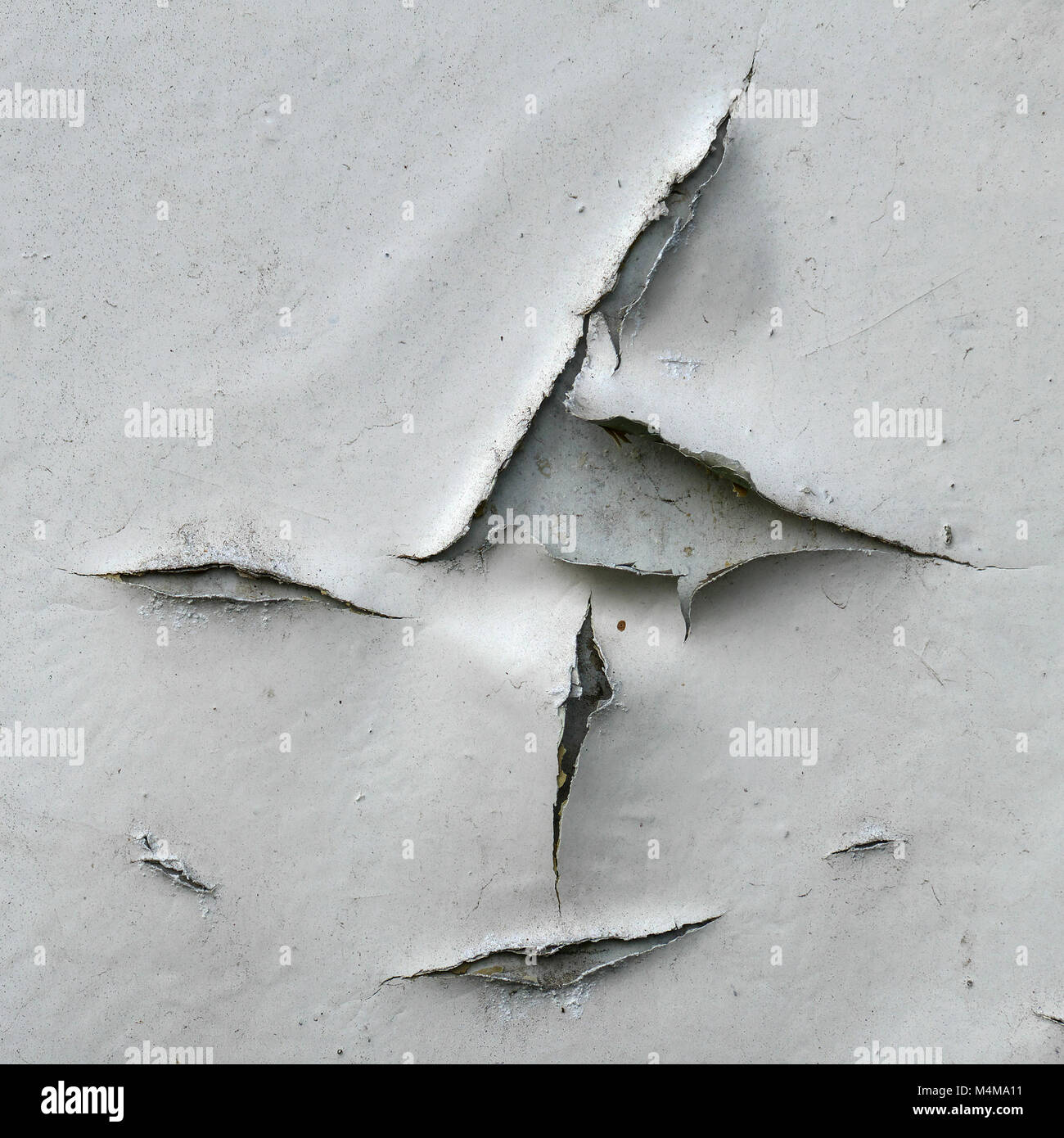 Natural cracked paint on wooden surface for project. Copy space. Stock Photo