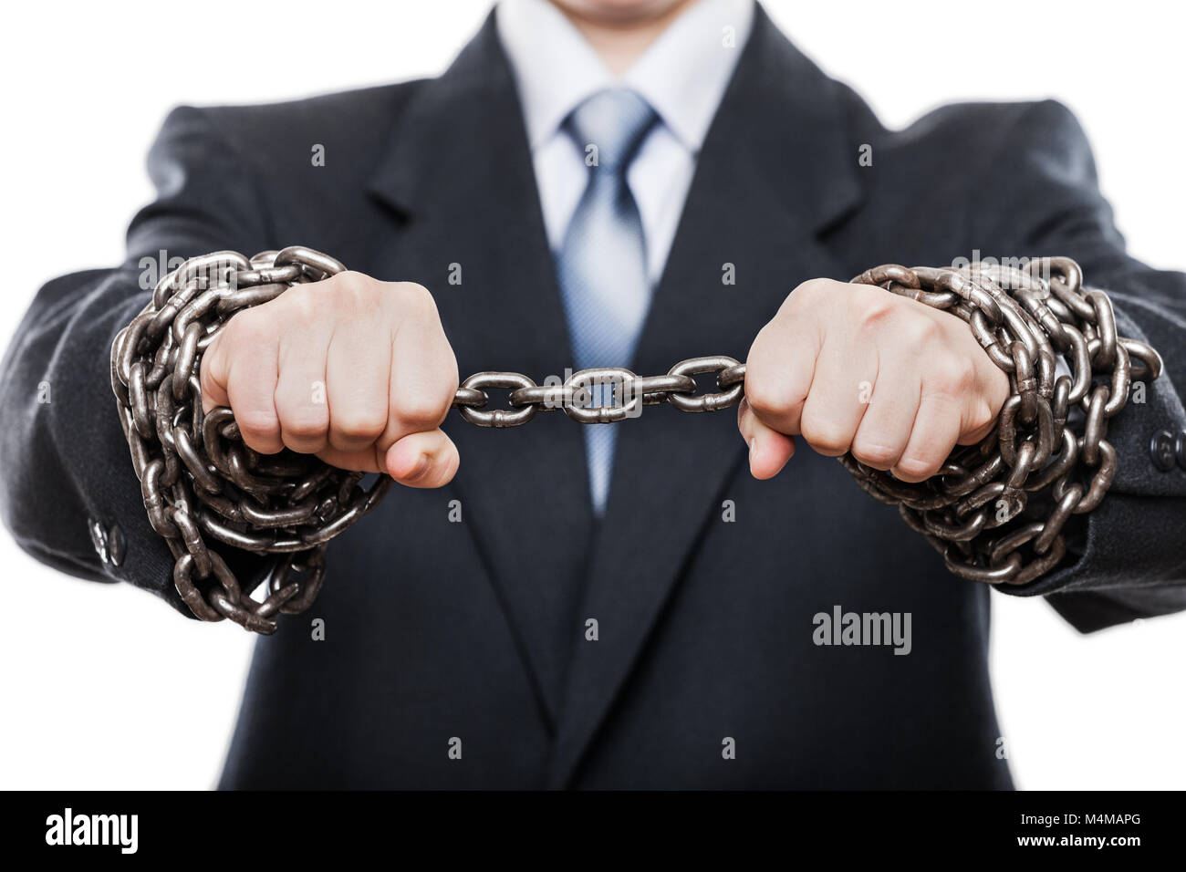 Hand Mannequin Tied Rope Grey Background Concept Hostage Stock Photo by  ©serezniy 508529886