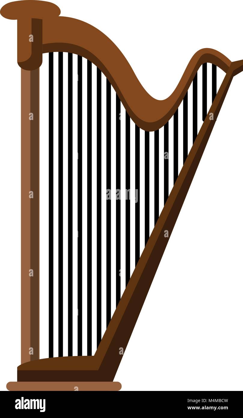 Harp musical instrument Stock Vector Image & Art Alamy