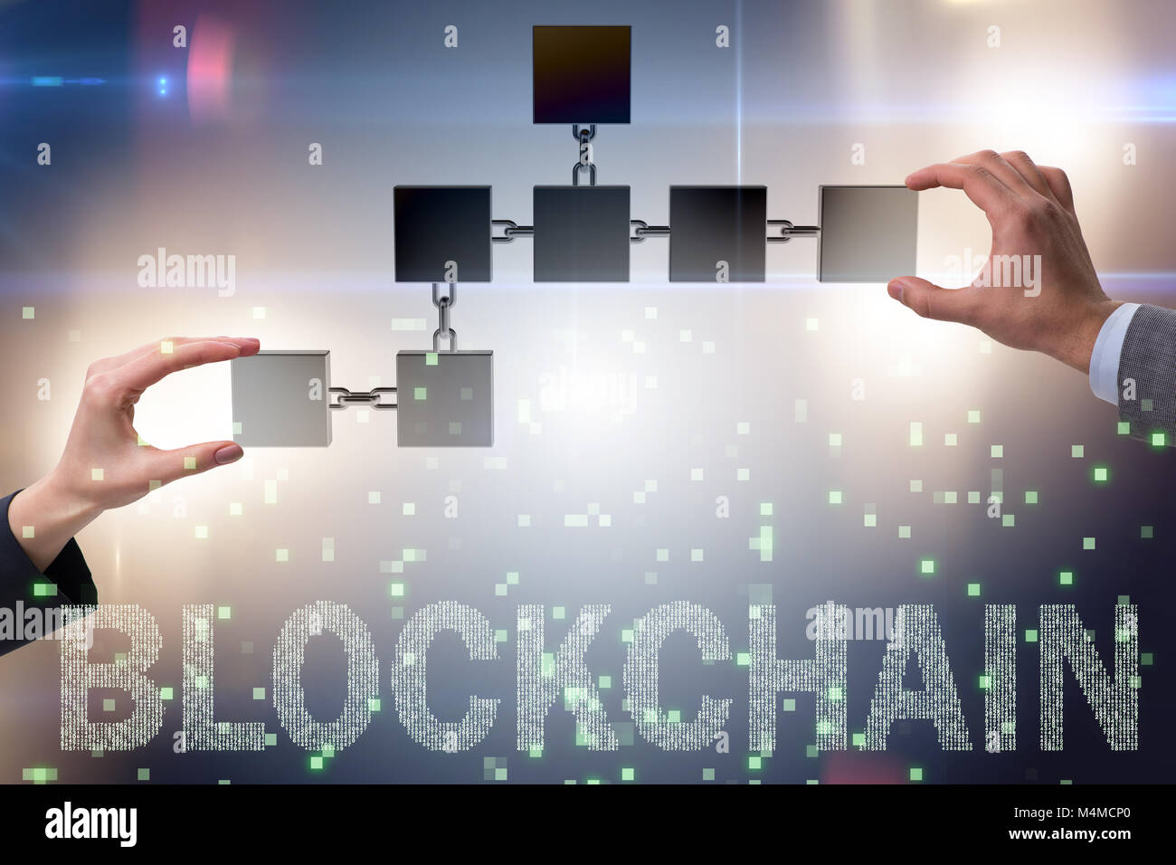 Concept of blockchain in modern business Stock Photo - Alamy