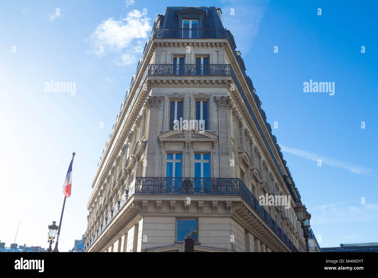 The traditional facade of Parisian building, France Stock Photo - Alamy