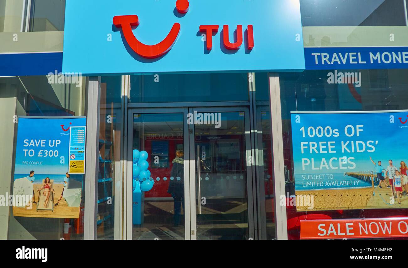 TUI travel agent shop, North street, Brighton, England Stock Photo