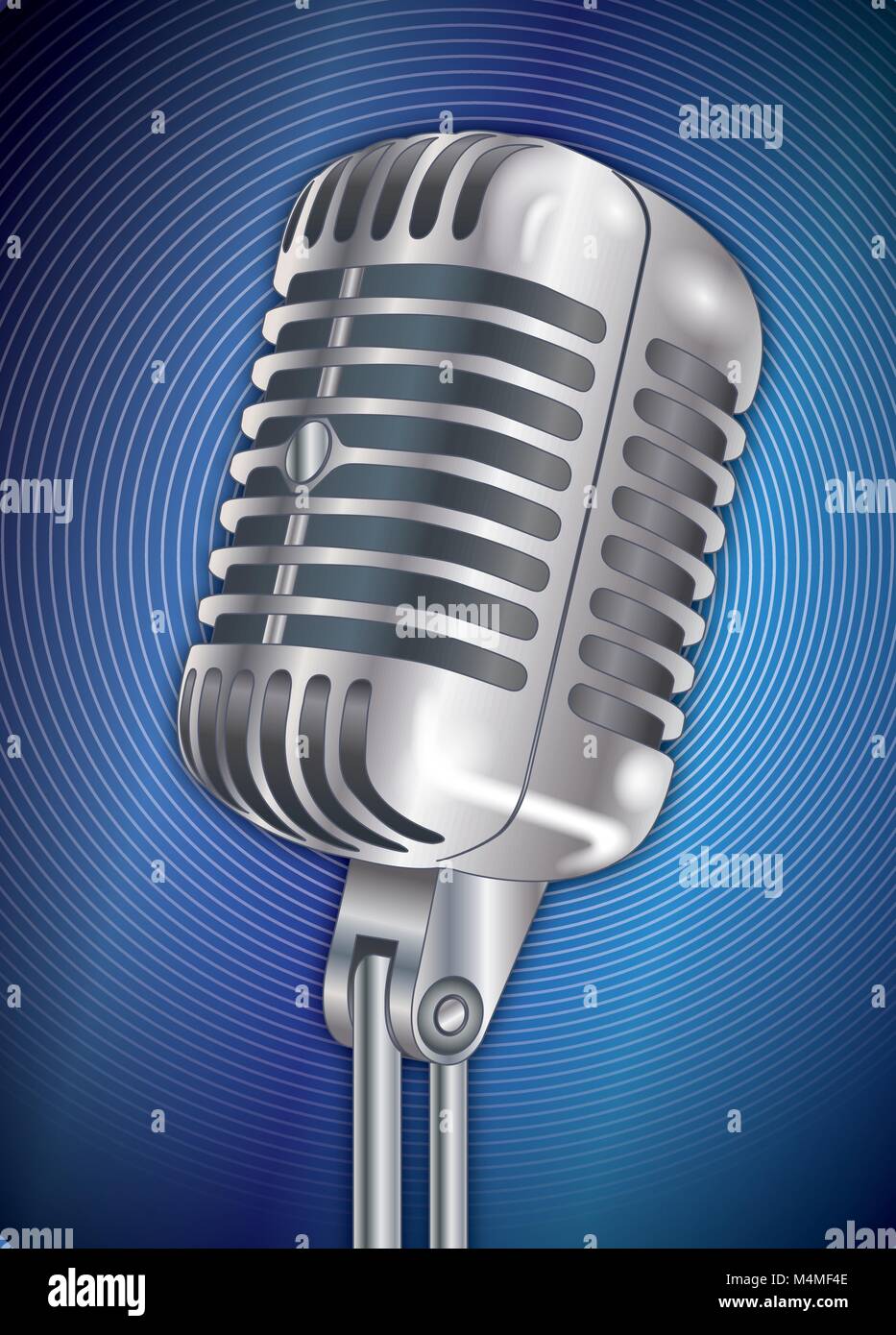 Download Vintage microphone '50 years, vector illustration Stock Vector Art & Illustration, Vector Image ...