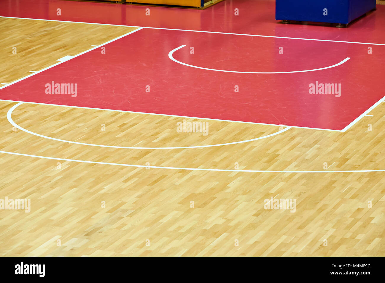 Basketball court parquet inindoors sport gym Stock Photo Alamy