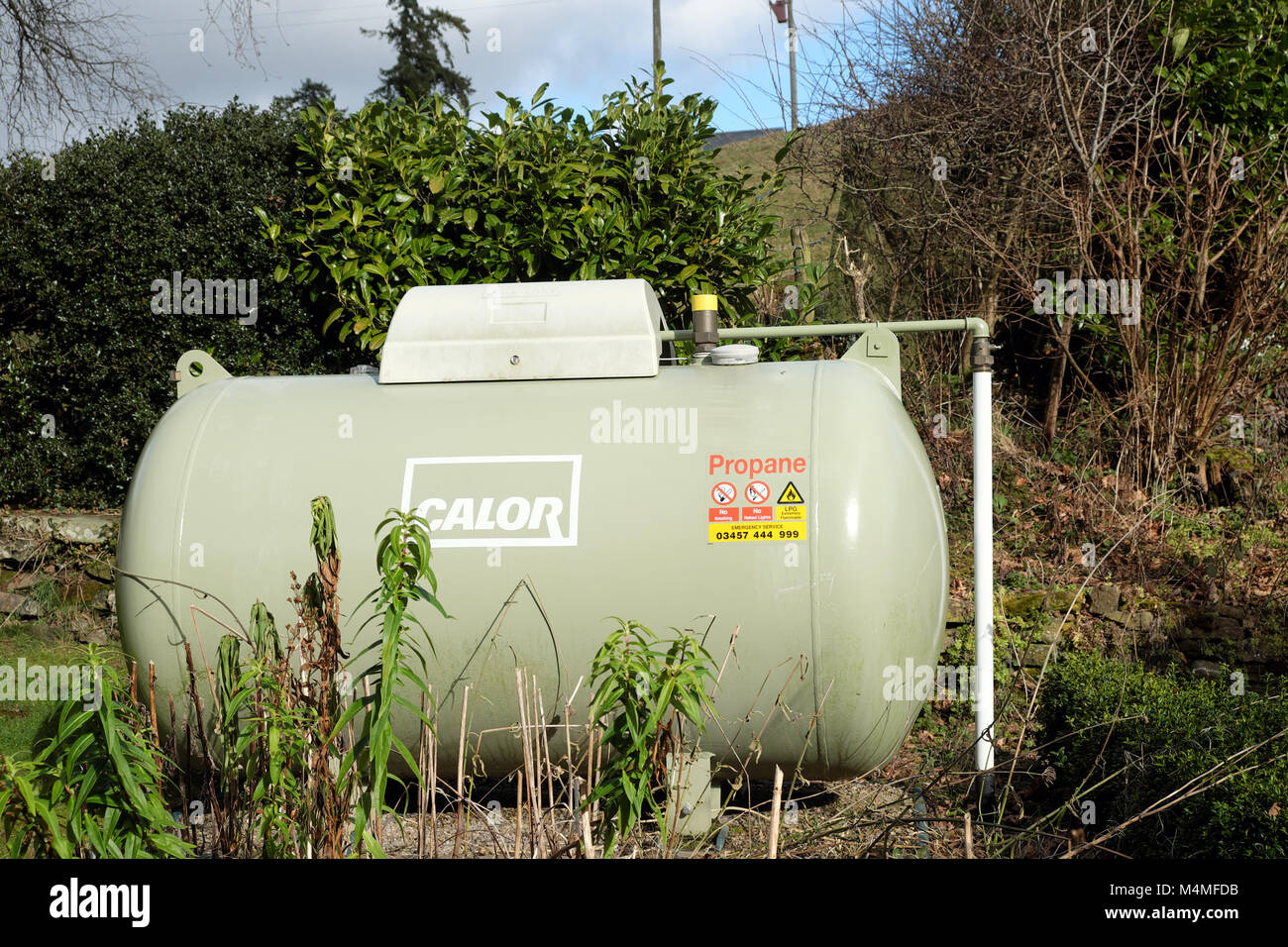 Calor LPG gas tank Stock Photo