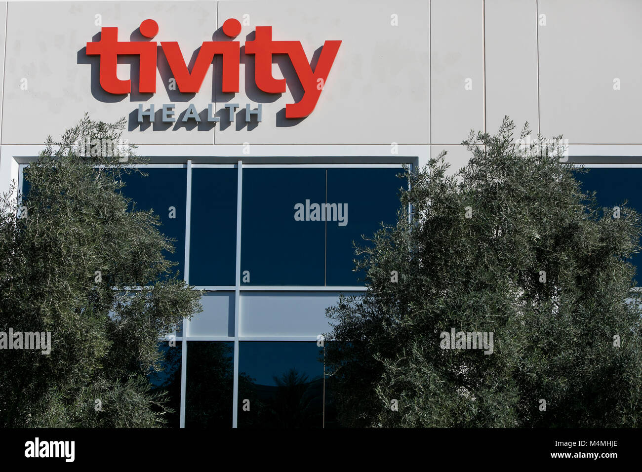 A logo sign outside of a facility occupied by Tivity Health in Chandler, Arizona, on February 3, 2018. Stock Photo