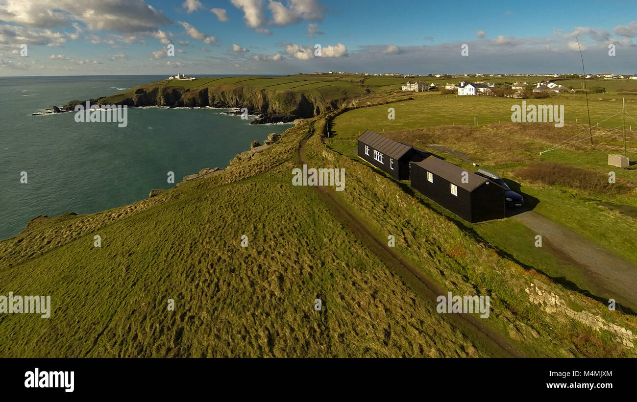 Wireless Cottage The Lizard Cornwall Marconi Stock Photo