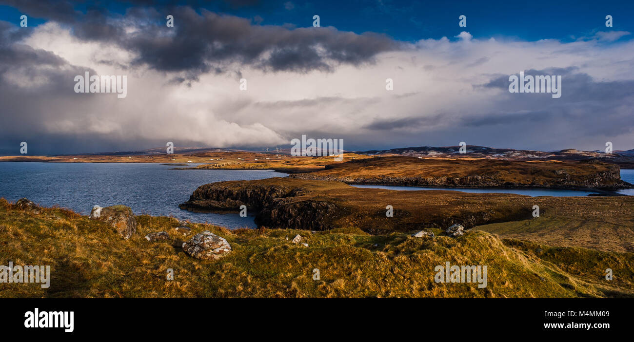 Uillinish and Oronsay Tidal Island, Isle of Skye Stock Photo