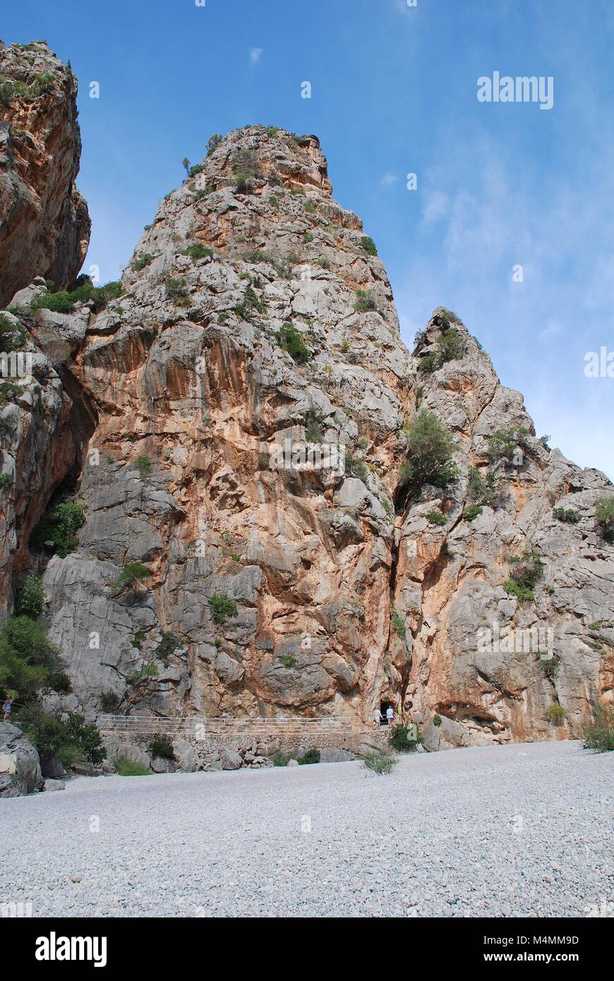 The Torrent de Pareis river gorge at Sa Calobra on the Spanish island of Majorca. Stock Photo