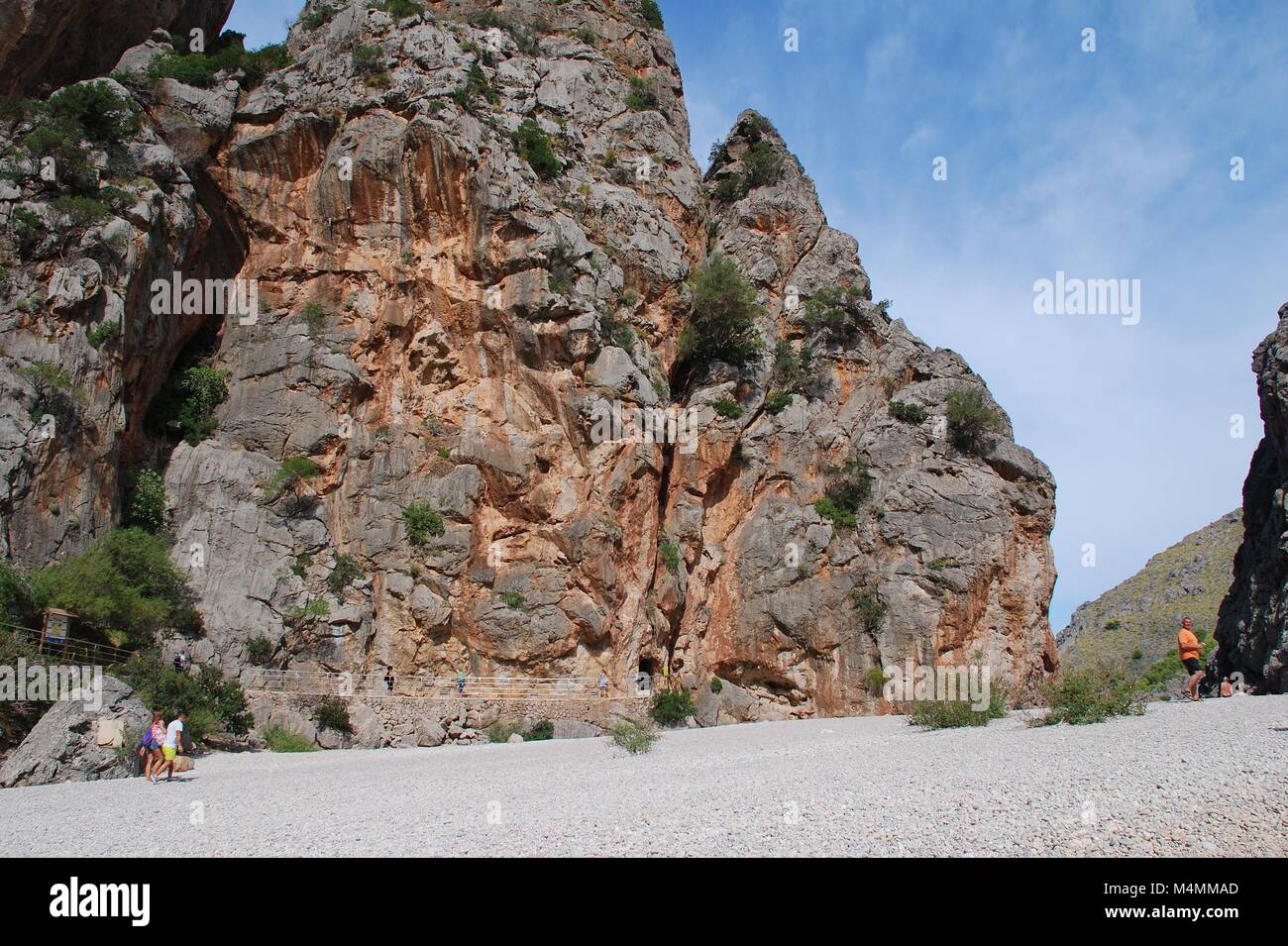 The Torrent de Pareis river gorge at Sa Calobra on the Spanish island of Majorca. Stock Photo