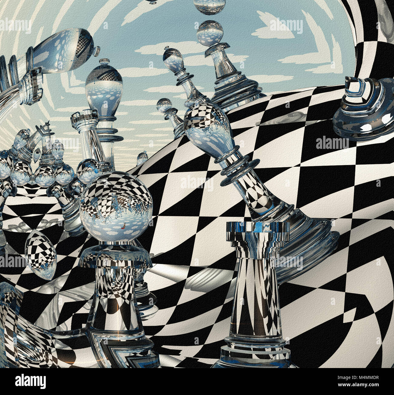 HD wallpaper: Fantasy Chess Art, white and black chess set, Artistic, 3D,  Game