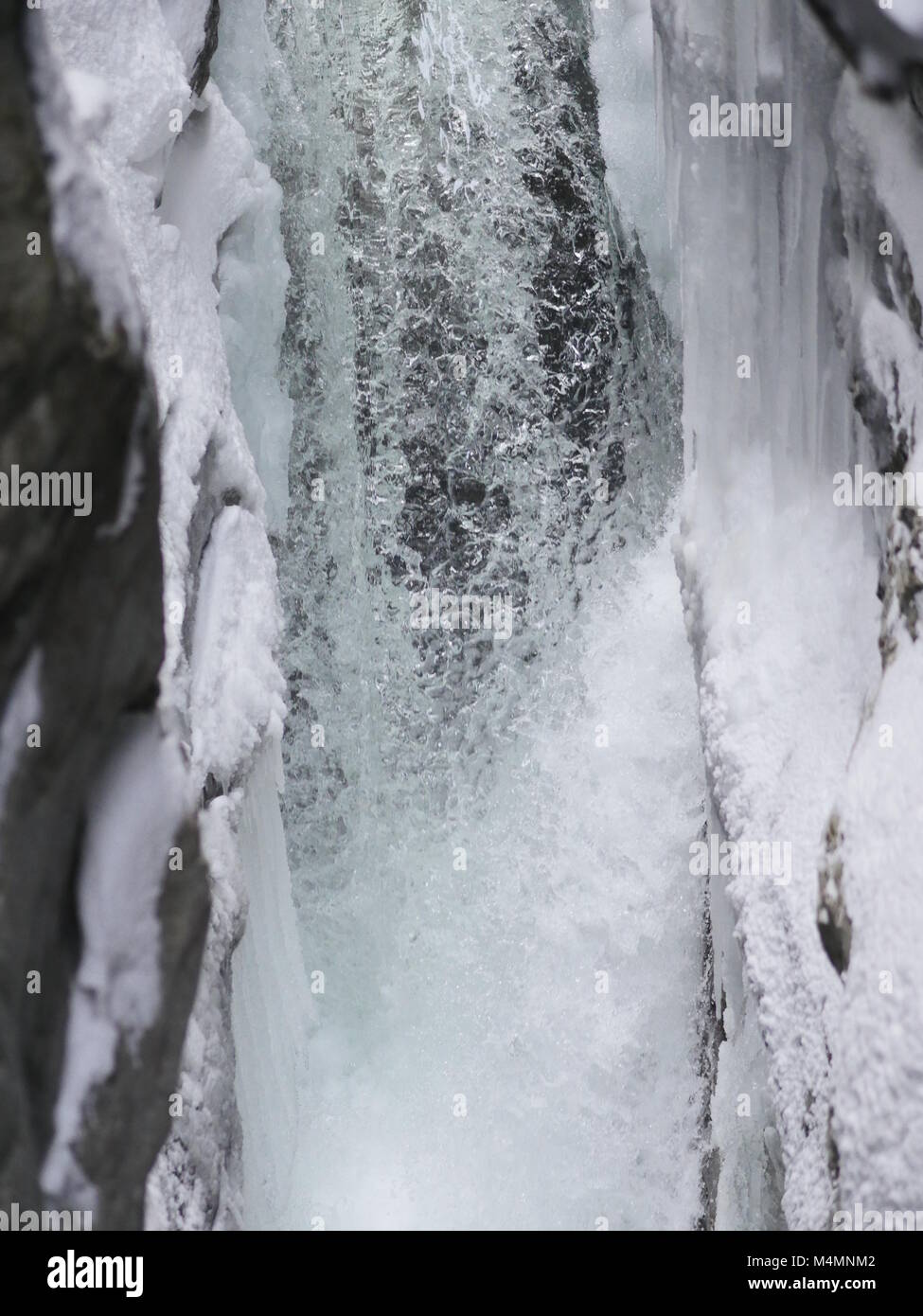 waterfall in wintertime Stock Photo
