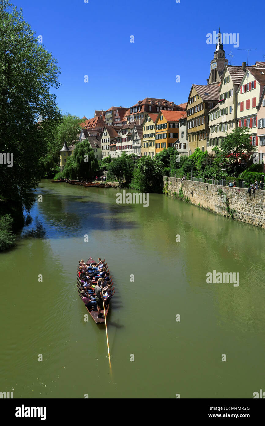 university city Tuebingen; Germany; River Neckar Stock Photo Alamy
