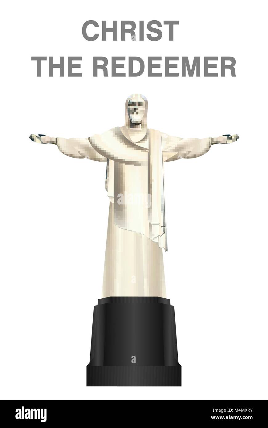 christ the redeemer vector on white background Stock Vector Image & Art ...