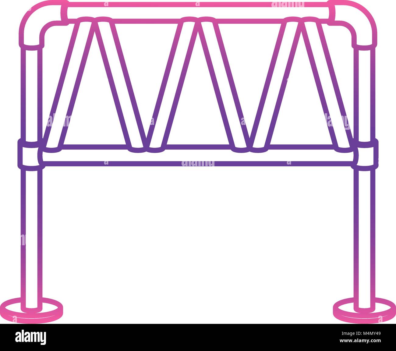 construction fence isolated icon Stock Vector