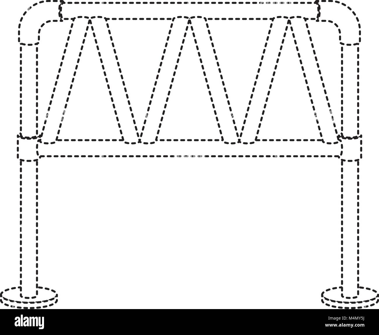 construction fence isolated icon Stock Vector