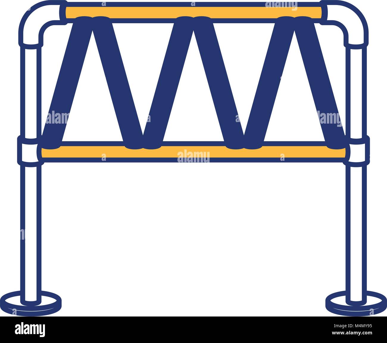 construction fence isolated icon Stock Vector