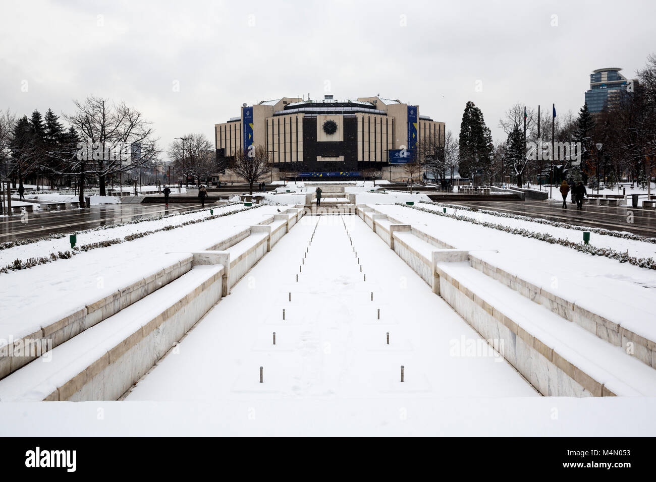 Sofia, Bulgaria - 15 January 2018: National Palace of Culture (NDK) is