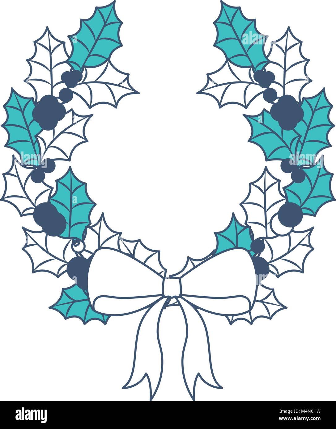 christmas crown wreath with ribbon Stock Vector Image & Art - Alamy