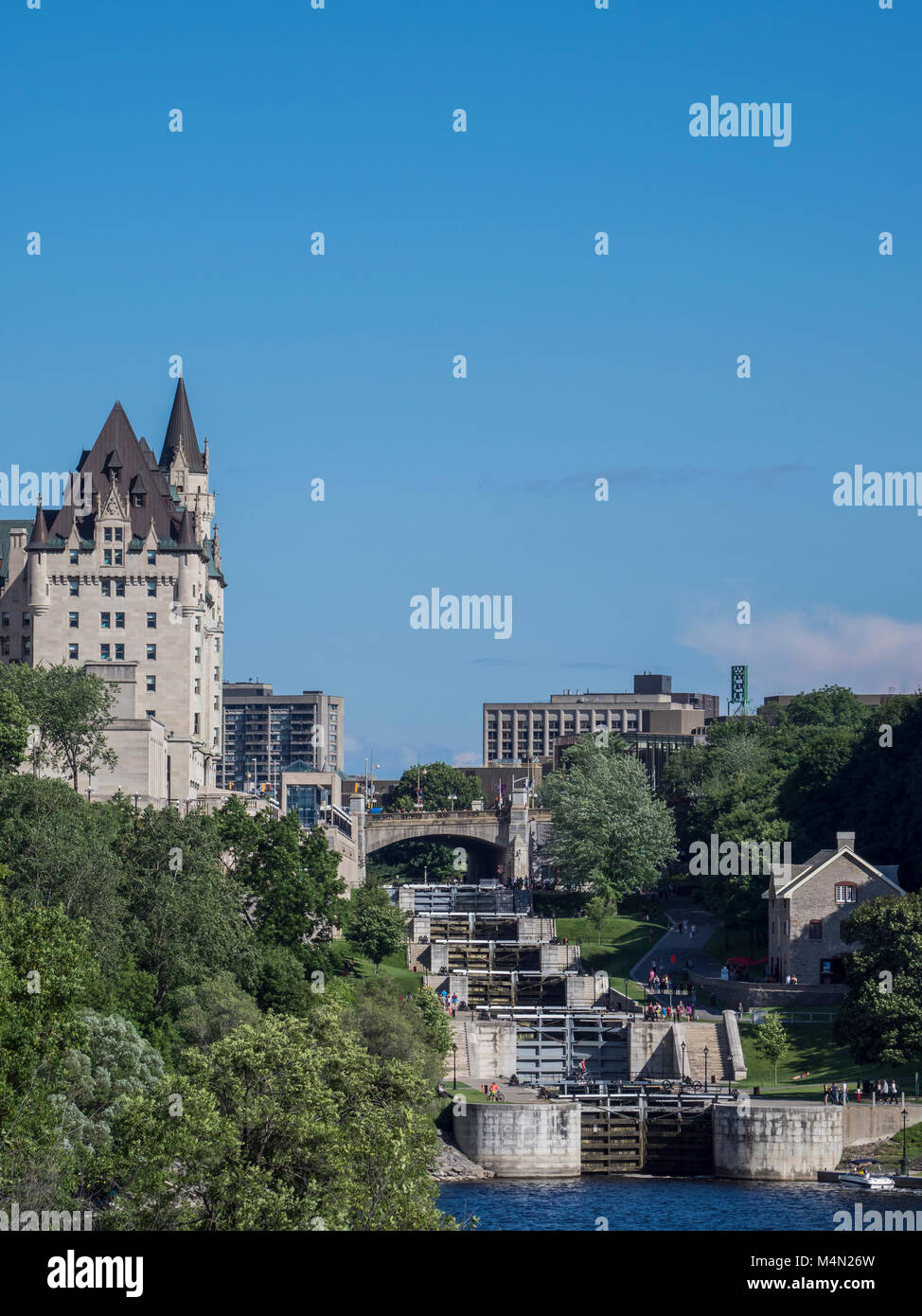 Ottawa Locks on the Rideau Canal, Ottawa, Ontario, Canada Stock Photo