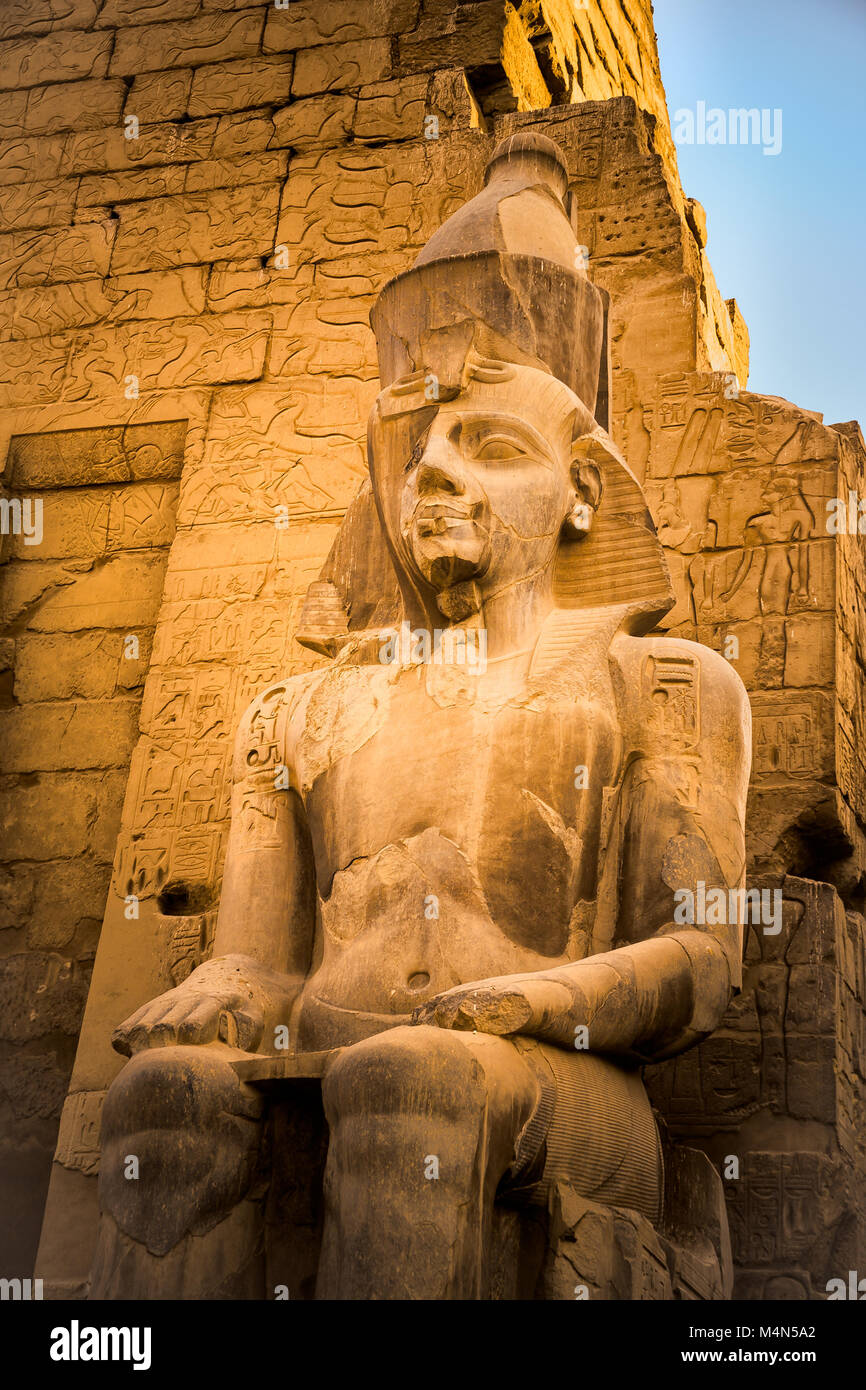 Statue of Ramses II at the Luxor Temple, Egypt Stock Photo - Alamy