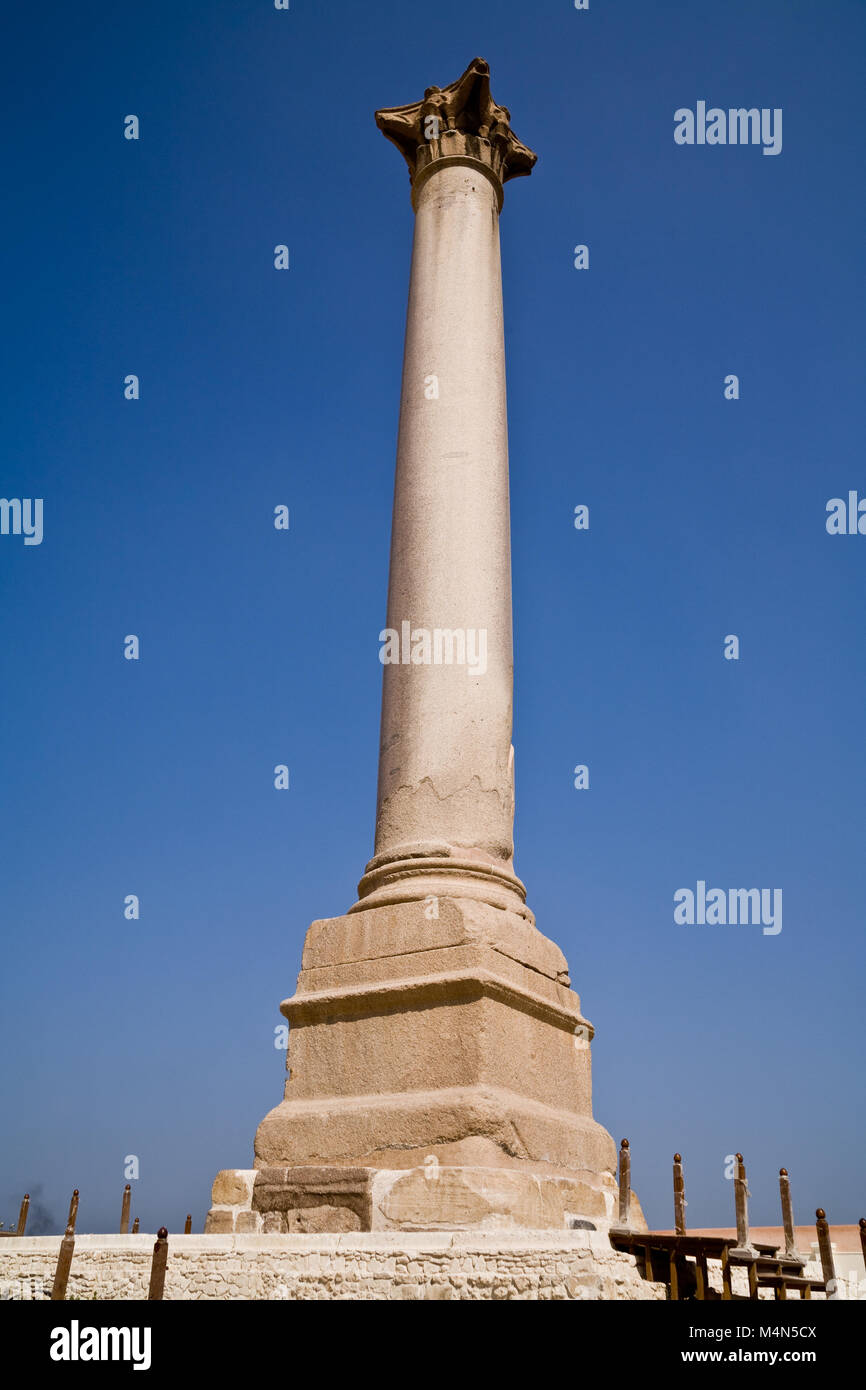 Pompey's Pillar in the city of Alexandria, Egypt Stock Photo Alamy