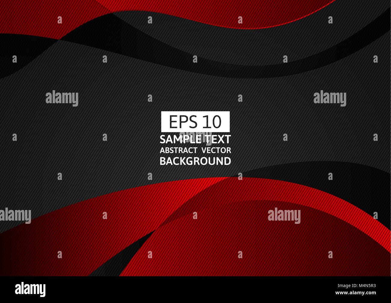 Black and red wave abstract vector background with copy space Stock ...