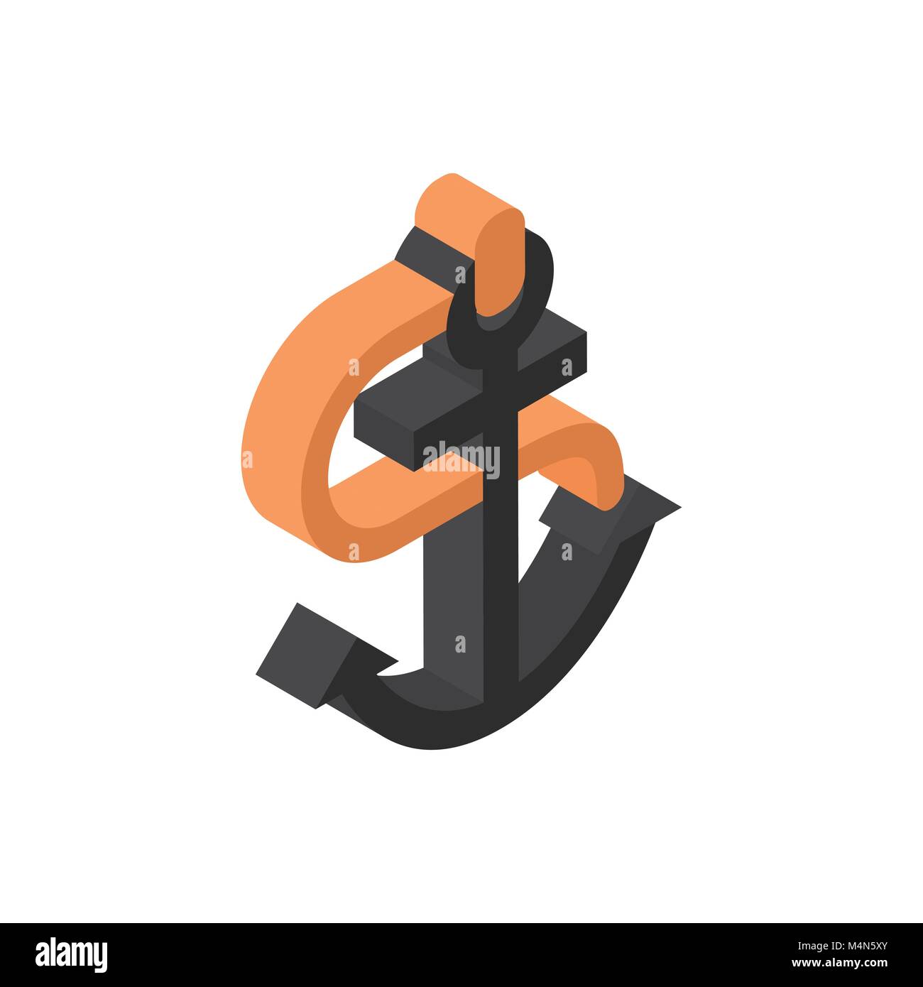 Anchor Icon Isometric Isolated Water Cruise Travel Concept Stock Vector ...
