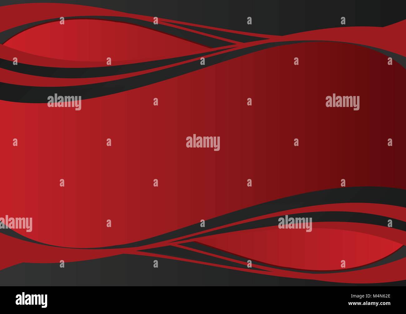 Red and Black geometric wave, abstract vector background with copy ...
