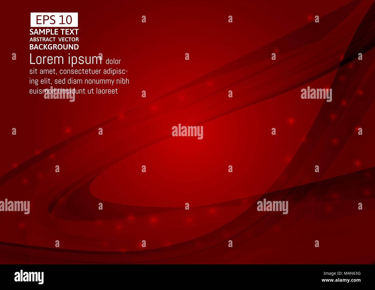 Wave red color abstract vector background with copy space Stock Vector ...