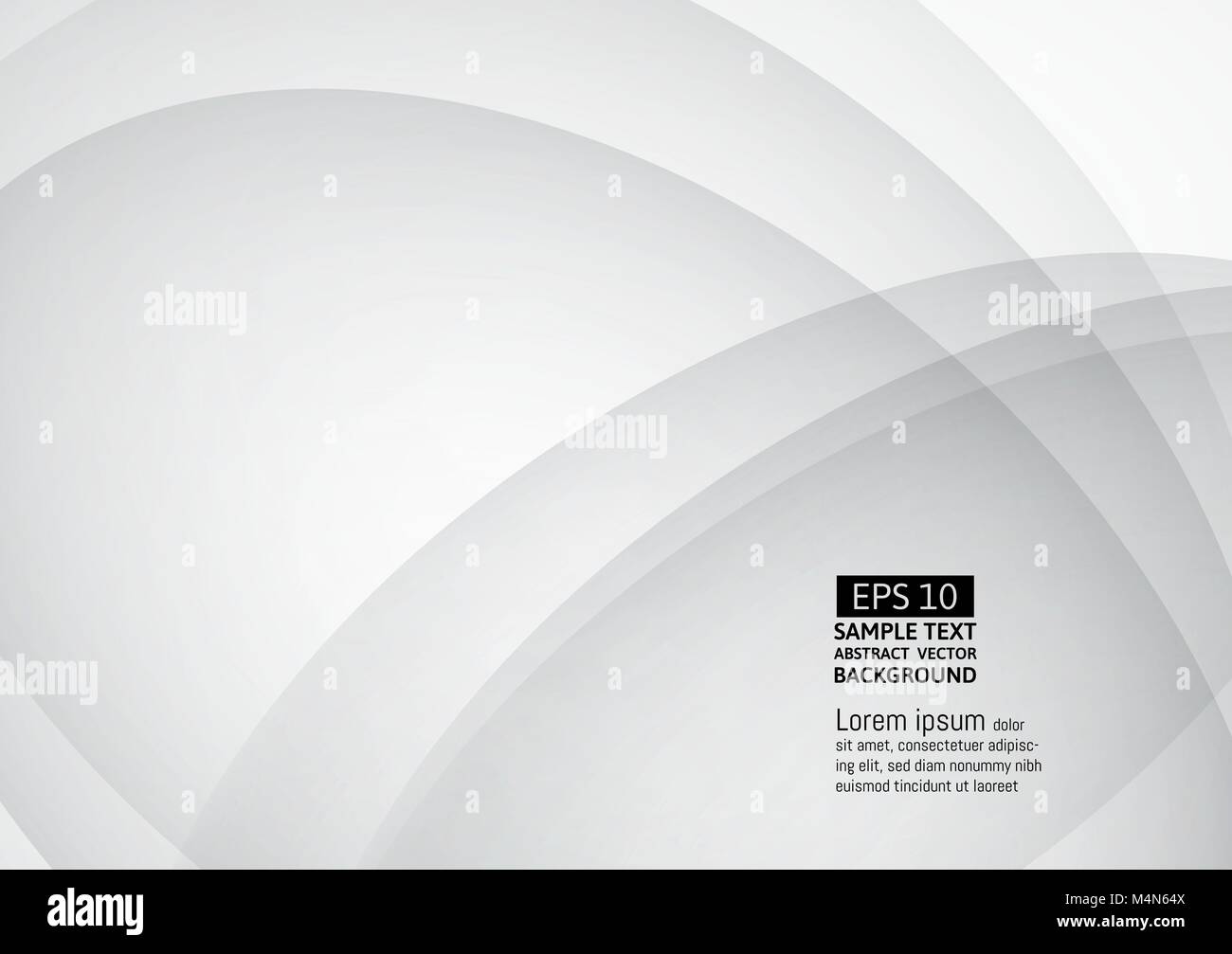 Line wave gray and white color abstract vector background with copy ...