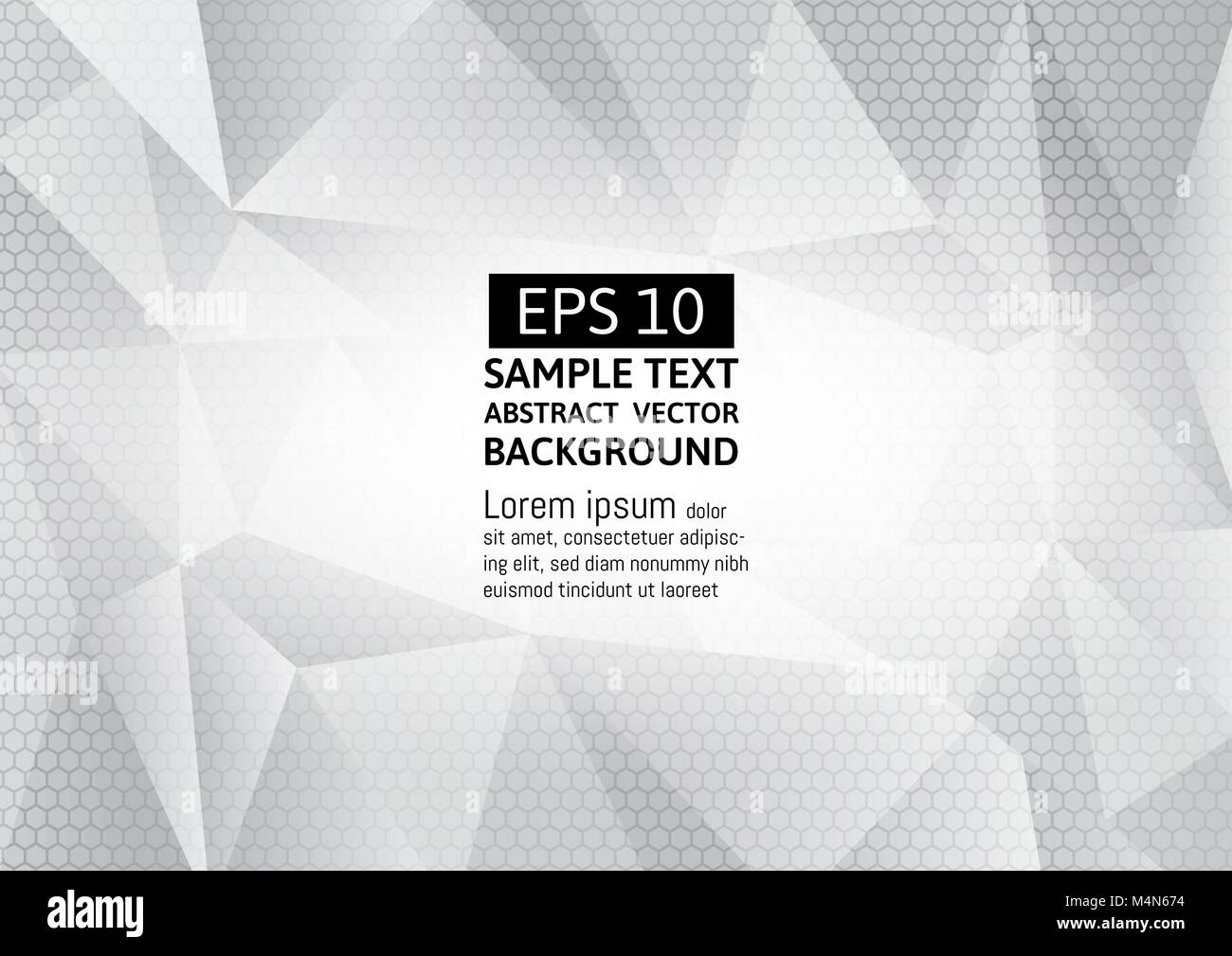 Gray and white polygon abstract background, Vector illustration with ...