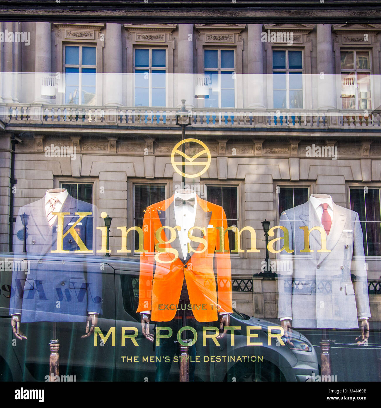 Mens Clothing outlet as featured 'KIngsman' films, on St James's Street, London. Stock Photo