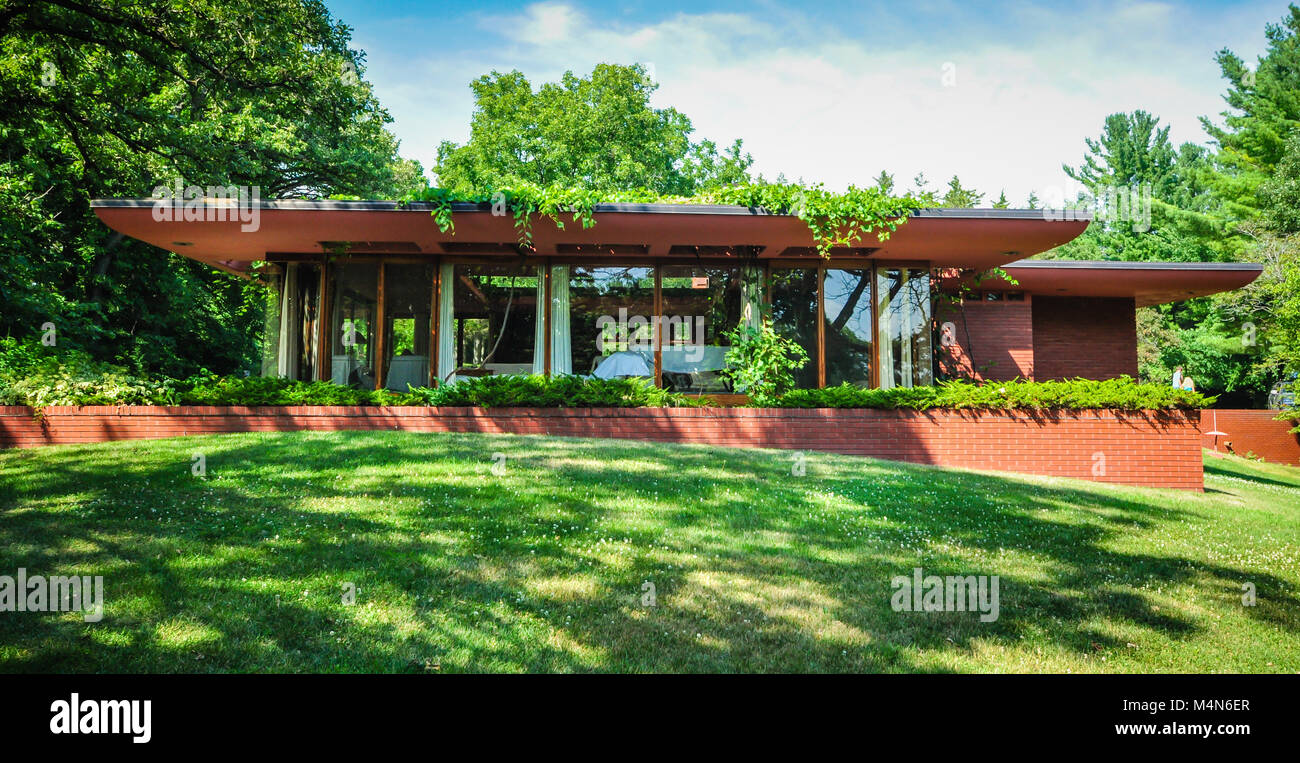 Cedar Rock, a modest “Usonian” home designed by Frank Lloyd Wright for the Walters family in
