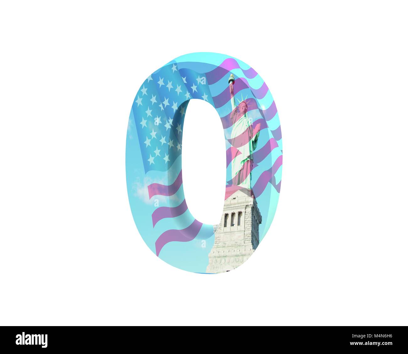 3D rendering Font New York City number 0 Stock Photo Alamy