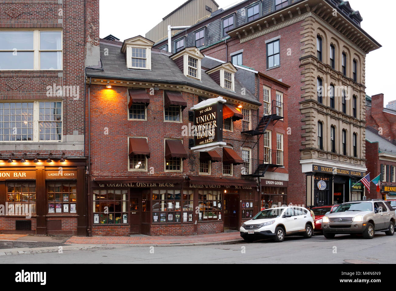 Union Oyster House, 41 Union St, Boston, MA. exterior storefront of a