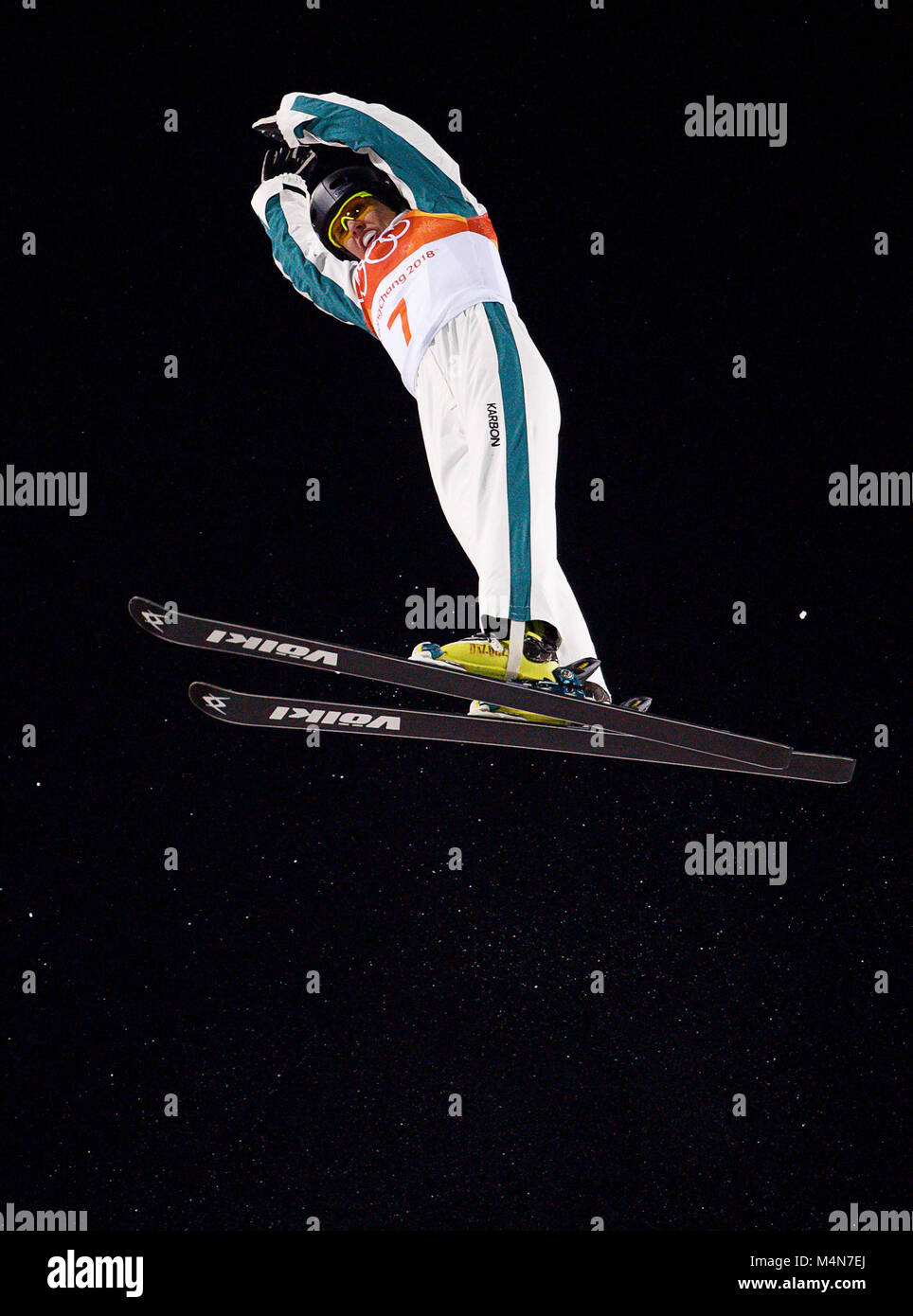 Pyeongchang, South Korea. 16th Feb, 2018. Freestyle skier Fanyu Kong of ...