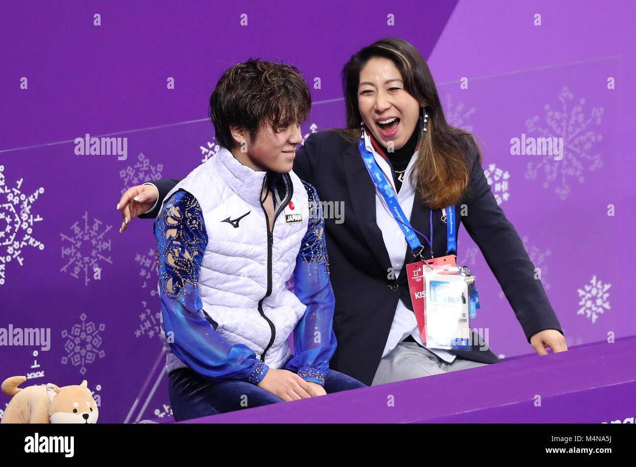 Gangneung South Korea 17th Feb 18 L R Shoma Uno Mihoko Higuchi Jpn Figure Skating Men Single Free Skating At Gangneung Ice Arena During The Pyeongchang 18 Olympic Winter Games In Gangneung South Gangneung South Korea 17th Feb 18 L R Shoma Uno Mihoko Higuchi Jpn Figure Skating Men Single Free Skating At Gangneung Ice Arena During The Pyeongchang 18 Olympic Winter Games In Gangneung South