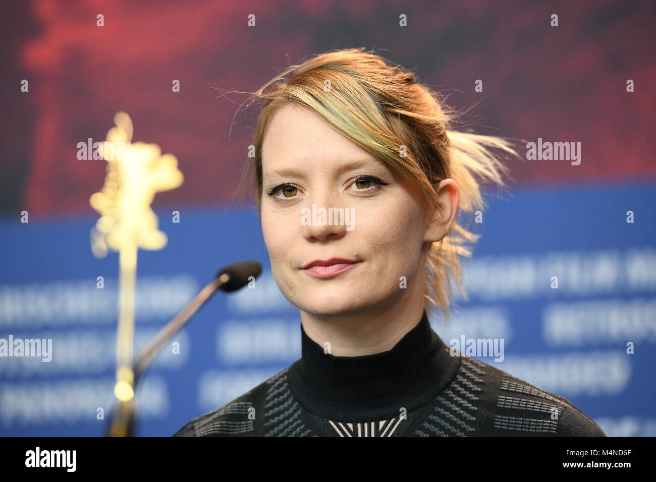 16 February 2018, Germany, Berlin: Berlinale 2018, press conference, 'Damsel': Australian actress Mia Wasikowska. The film runs in competition at the 68th International Berlin Film Festival. Photo: Maurizio Gambarini/dpa Stock Photo