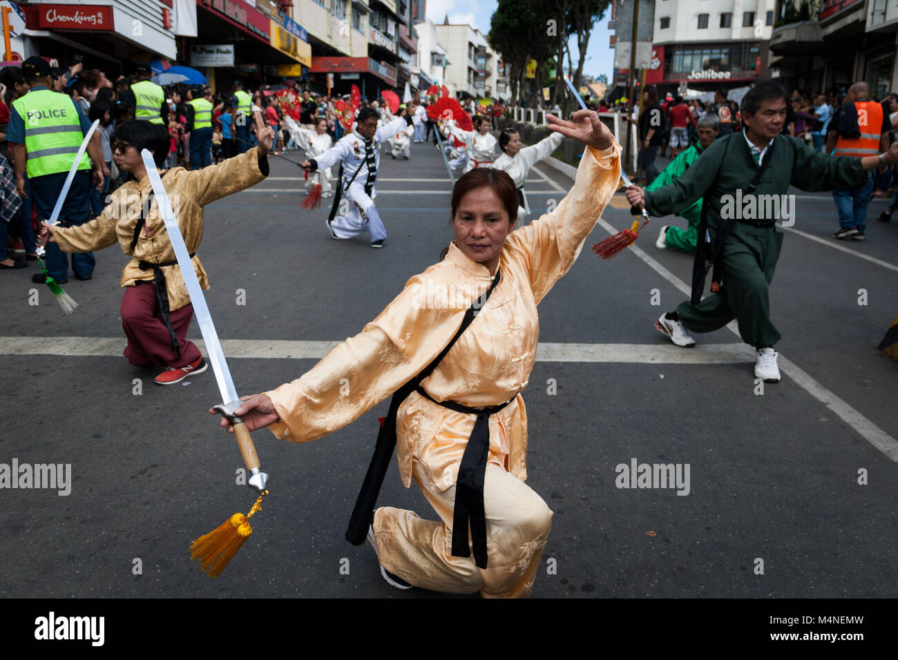 Philippines. 17th Feb, 2018. Thousands participated on the Chinese New Year parade held along Session Road in Baguio City, Benguet, north of Manila. The Baguio Filipino-Chinese community lead the parade through the city streets during the month long Panagbenga Festival. Credit: J Gerard Seguia/ZUMA Wire/Alamy Live News Stock Photo