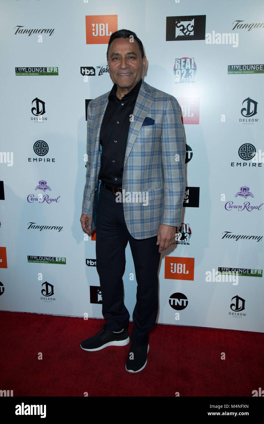 Los Angeles, USA. 16th Feb, 2018. JBL CEO Dinesh Paliwal attends the Annual  Kenny “The Jet” Smith NBA All-Star Bash at Paramount Studios on February  16, 2018 in Los Angeles, California. Credit: