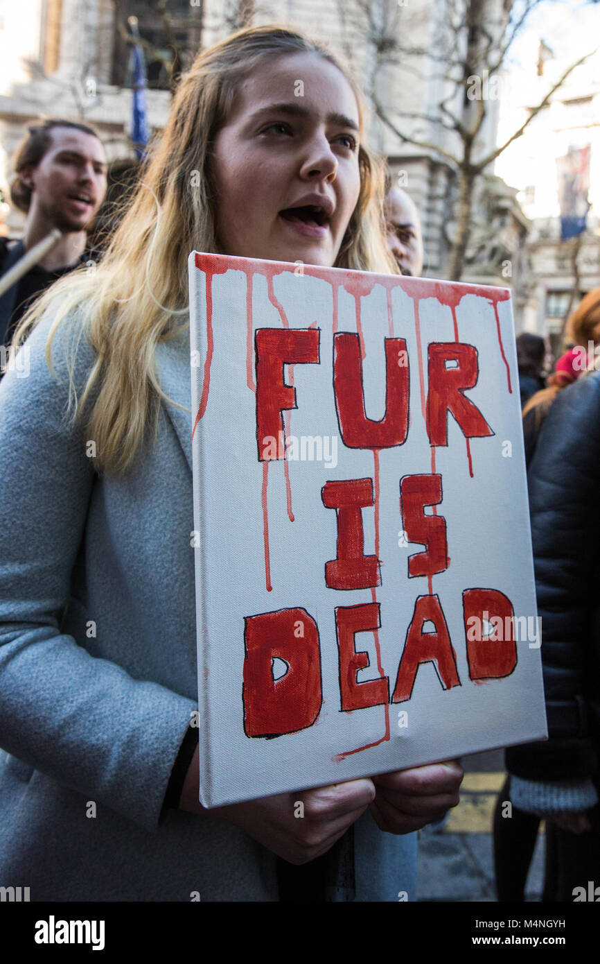 London, UK. 17th February, 2018. Animal rights activists from Surge ...