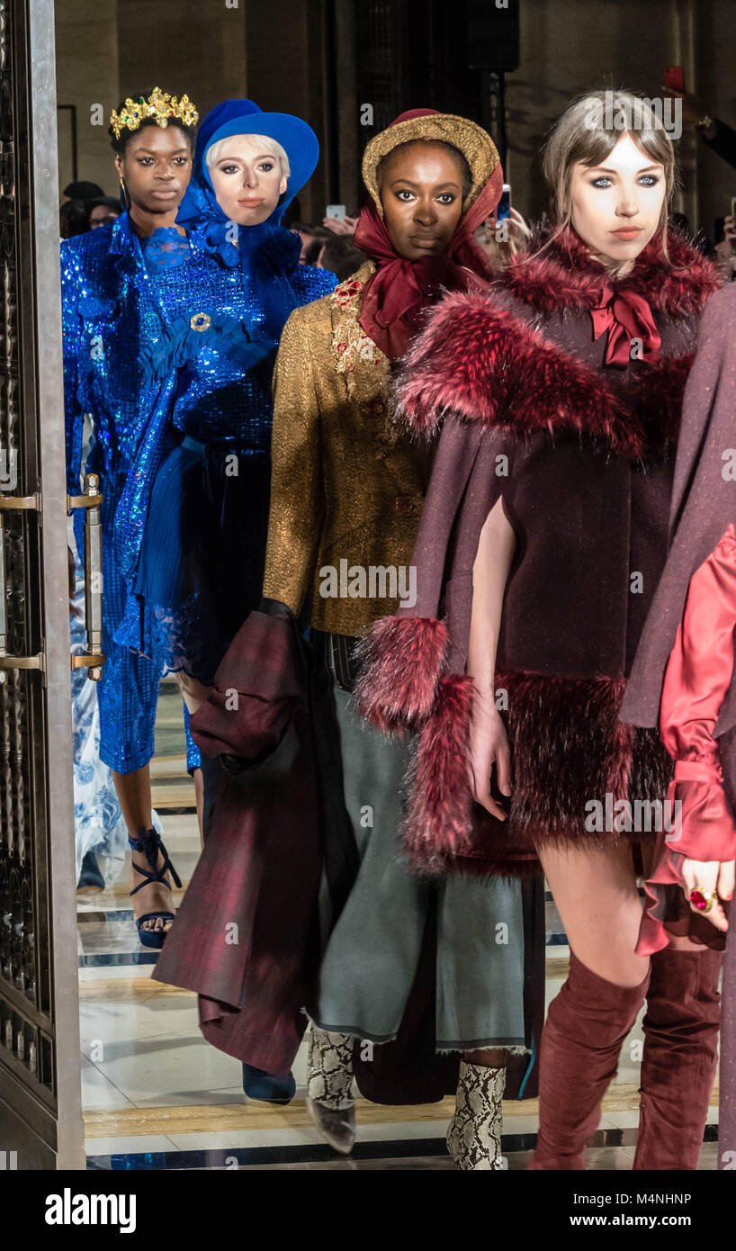 , London Fashion Week 2018.JIRI KALFAR a CZECH BASED DESIGNErs catwalk show at Fashion Scout,  Freemason's Hall, London.  Credit Ian Davidson/Alamy Live News Stock Photo