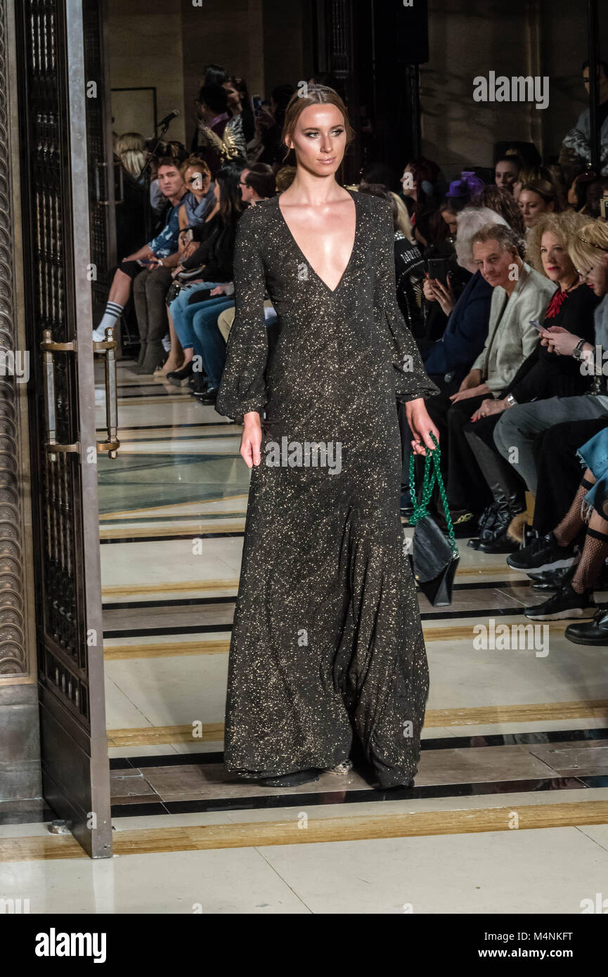 . London Fashion Week, Fashion Scout  The catwalk show of OLGA ROH, A SWISS based FASHION DESIGNER, who punctuated her show with classic dancers in a stunning presentation.  Credit Ian Davidson/Alamy Live News Stock Photo