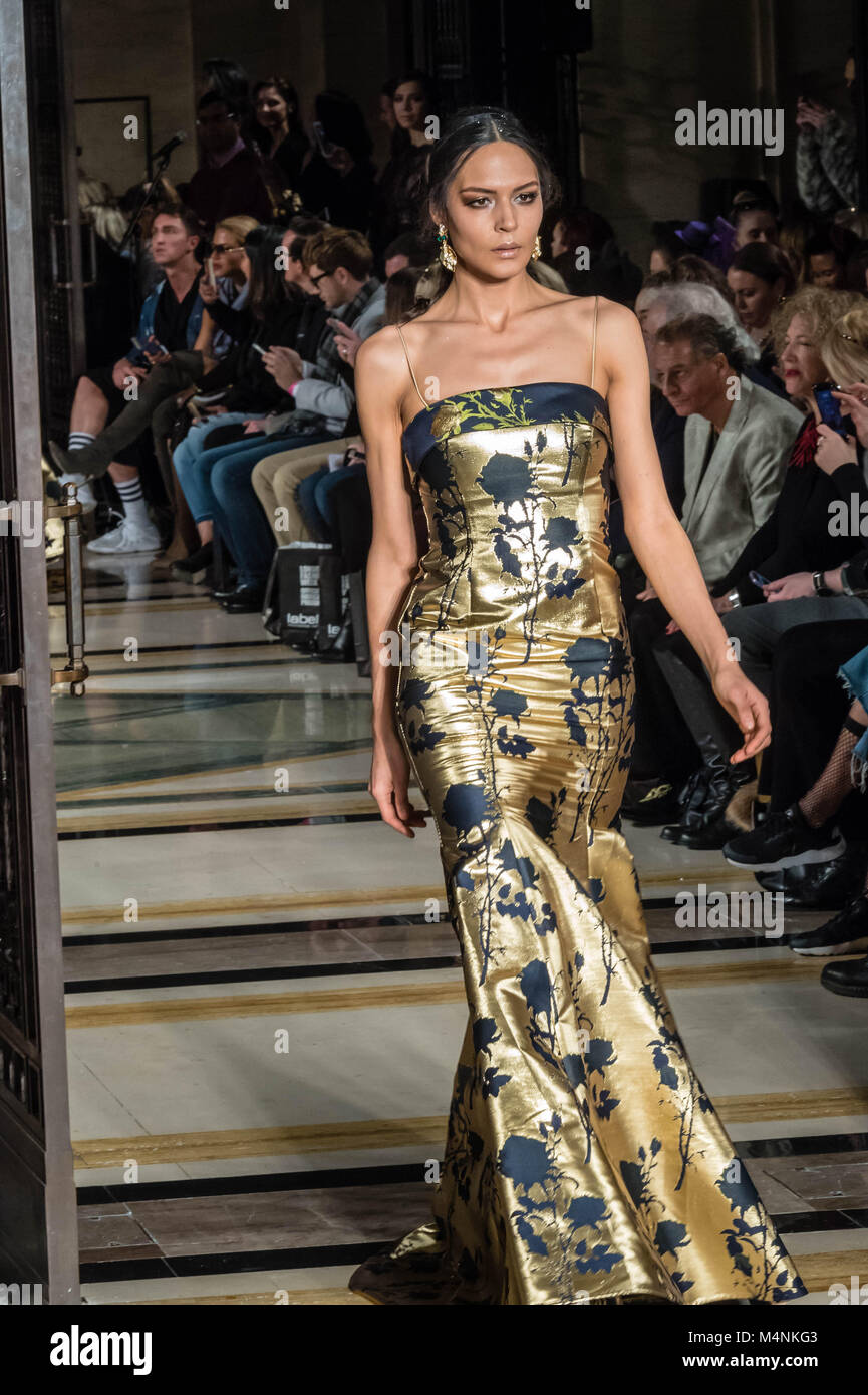 . London Fashion Week Fashion Scout, The catwalk show of OLGA ROH, A SWISS FASHION DESIGNER, who punctuated her show with classic dancers in a stunning presentation.  Credit Ian Davidson/Alamy Live News Stock Photo
